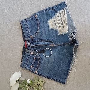 Signature 8 Distressed Jean Shorts